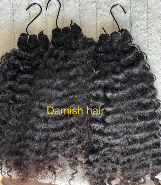 RAW BURMESE CURLY BUNDLES (BUNDLES ARE PRICED INDIVIDUALLY)